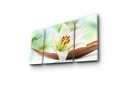 Ceas de perete decorativ din pânză (3 bucăți), 3P204045CS-3, Dimensiune: 20 x 45 cm (2 bucăți), Multicolor