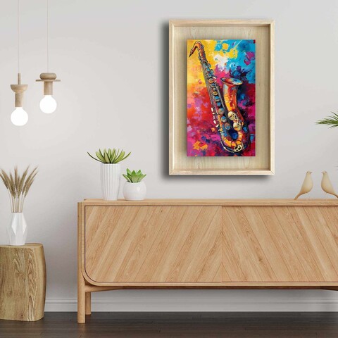 Tablou decorativ, Ahsakca, Fundal: 100% MDF de arțar (Grosime: 2,7 mm) Vopsea: 100% MDF (Grosime: 5 mm, Multicolor