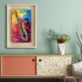 Tablou decorativ, Ahsakca, Fundal: 100% MDF de arțar (Grosime: 2,7 mm) Vopsea: 100% MDF (Grosime: 5 mm, Multicolor