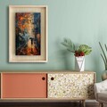 Tablou decorativ, Ahsakca, Fundal: 100% MDF de arțar (Grosime: 2,7 mm) Vopsea: 100% MDF (Grosime: 5 mm, Multicolor