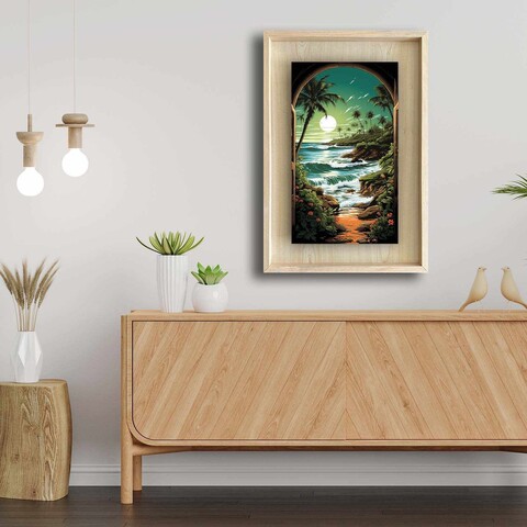 Tablou decorativ, Ahsakca, Fundal: 100% MDF de arțar (Grosime: 2,7 mm) Vopsea: 100% MDF (Grosime: 5 mm, Multicolor