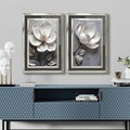 Tablou decorativ (2 Pieces), 2P4363Kromgumusct, Lemn masiv (Grosime: 2,5 cm, Multicolor