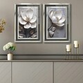 Tablou decorativ (2 Pieces), 2P4363Kromgumusct, Lemn masiv (Grosime: 2,5 cm, Multicolor