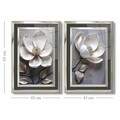 Tablou decorativ (2 Pieces), 2P4363Kromgumusct, Lemn masiv (Grosime: 2,5 cm, Multicolor