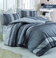Lenjerie de pat dubla Global Grey, Majoli Home Collection, 4 piese, 240x260 cm, bumbac ranforce, gri