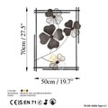 Decoratiune de perete, Shannan 2, Dimensiuni: 50 x 70 x 4 cm, Multicolor