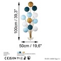 Decoratiune de perete, Speckle, Dimensiuni: 50 x 100 x 4 cm, Multicolor