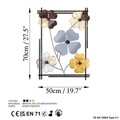 Decoratiune de perete, Zouping 3, Dimensiuni: 50 x 70 x 4 cm, Multicolor