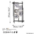 Decoratiune de perete, Daiyu 2, Dimensiuni: 48 x 87 x 4 cm, Multicolor