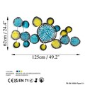 Decoratiune de perete, Nenuharps 1, Dimensiuni: 125 x 62 x 4 cm, Multicolor