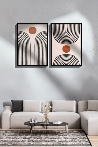 Tablou decorativ (2 Pieces), Ersy2Lımodel11-Negru, MDF (Grosime: 2,7 mm, Multicolor