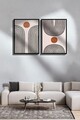 Tablou decorativ (2 Pieces), Ersy2Lımodel11-Negru, MDF (Grosime: 2,7 mm, Multicolor