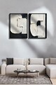 Tablou decorativ (2 Pieces), Ersy2L Model12 - Negru, MDF (Grosime: 2,7 mm, Multicolor