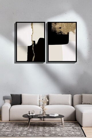 Tablou decorativ (2 Pieces), Ersy2Limodel2-Negru, MDF (Grosime: 2,7 mm, Multicolor