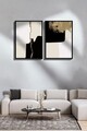 Tablou decorativ (2 Pieces), Ersy2Limodel2-Negru, MDF (Grosime: 2,7 mm, Multicolor