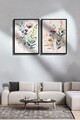 Tablou decorativ (2 Pieces), Ersy2Lımodel37-Negru, MDF (Grosime: 2,7 mm, Multicolor