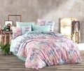 Lenjerie de pat dubla Susumi, Majoli Home Collection, 4 piese, 240x260 cm, bumbac ranforce, multicolor