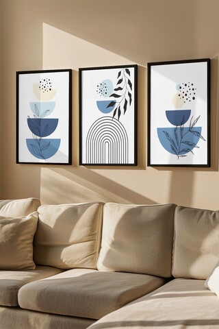 Tablou decorativ (3 Pieces), Artvmodel5-Negru, MDF (Grosime: 2,7 mm, Multicolor