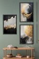 Set 3 tablouri decorative, Ersy3Syhcrv43, MDF, Multicolor