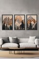 Tablou decorativ (3 Pieces), Ersy3Syhcrv61, MDF, Multicolor