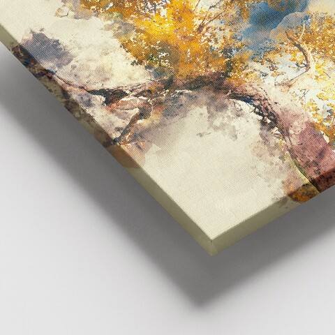 Tablou decorativ, DEV02924100140, Lemn (Grosime: 3-4 cm, Multicolor