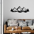 Decoratiune de perete, Nino, Dimensiuni: 68,5 x 23,5 cm, Negru