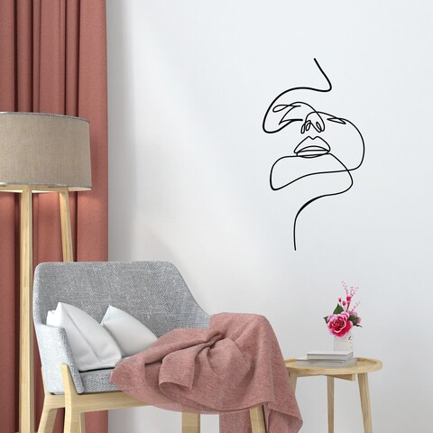 Decoratiune de perete, Glycon, Dimensiuni: 36 x 68 cm, Negru
