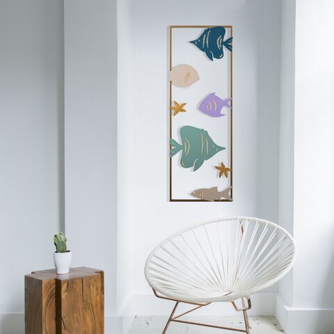 Decoratiune, Aquarium, Dimensiune: 32 x 5 x 90 cm, Multicolor