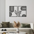 Decoratiune de perete, Dolce Mate, Dimensiuni: 92 x 60 cm, Negru