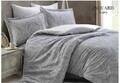 Lenjerie de pat dubla Jacquard V4, Majoli Home Collection, 6 piese, 240x260 cm, bumbac satinat, gri
