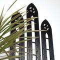 Decoratiune de perete, CRY022, Dimensiune: 53 x 11 cm (2 bucăți), Negru