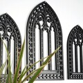 Decoratiune de perete, CRY021, Dimensiune: 26 x 15 cm (2 bucăți), Negru