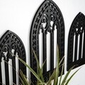 Decoratiune de perete, CRY021, Dimensiune: 26 x 15 cm (2 bucăți), Negru