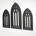 Decoratiune de perete, CRY021, Dimensiune: 26 x 15 cm (2 bucăți), Negru