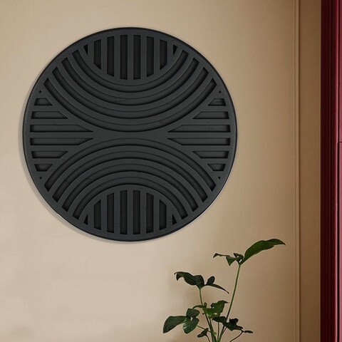 Decoratiune de perete, ART140, Dimensiuni: 33 x 33 x 2 cm, Negru