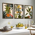 Tablou decorativ (3 Pieces), EMN010, Imprimat UV, Multicolor