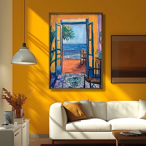 Tablou decorativ, GE023-L, Lemn, Multicolor