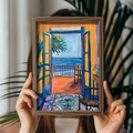 Tablou decorativ, GE023-L, Lemn, Multicolor