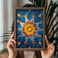 Tablou decorativ, GE067-L, Lemn, Multicolor