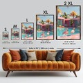 Tablou decorativ, GE093-L, Lemn, Multicolor