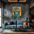 Tablou decorativ, GE120-L, Lemn, Multicolor