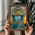Tablou decorativ, GE120-L, Lemn, Multicolor