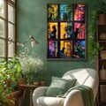 Tablou decorativ, GE163-L, Lemn, Multicolor