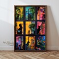 Tablou decorativ, GE163-L, Lemn, Multicolor