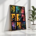 Tablou decorativ, GE163-L, Lemn, Multicolor