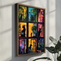 Tablou decorativ, GE163-L, Lemn, Multicolor