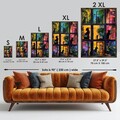 Tablou decorativ, GE163-L, Lemn, Multicolor