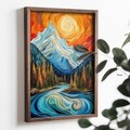 Tablou decorativ, TUN108-L, Lemn, Multicolor