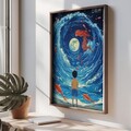 Tablou decorativ, TUN109-L, Lemn, Multicolor
