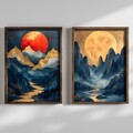 Tablou decorativ (2 Pieces), AI200, Cadru: 100% MOLID, Multicolor